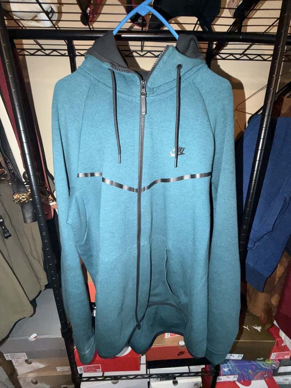 Nike Tech Fleece Full Zip Hoodie Size XL Teal